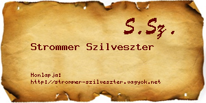 Strommer Szilveszter névjegykártya